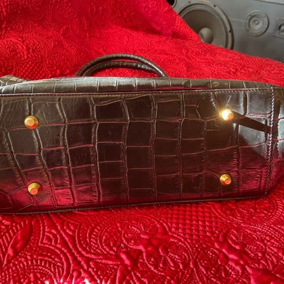 Pristine Michael Rovi Italian crocco embossed leather satchel - Picture 2 of 16